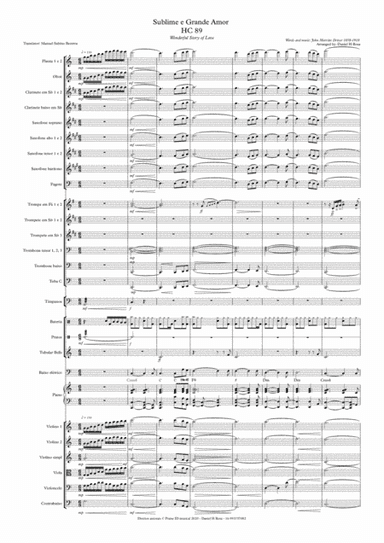 Wonderful story of love - Orchestral arrangement - J. M. Driver (arr. Daniel Henrique Rosa)