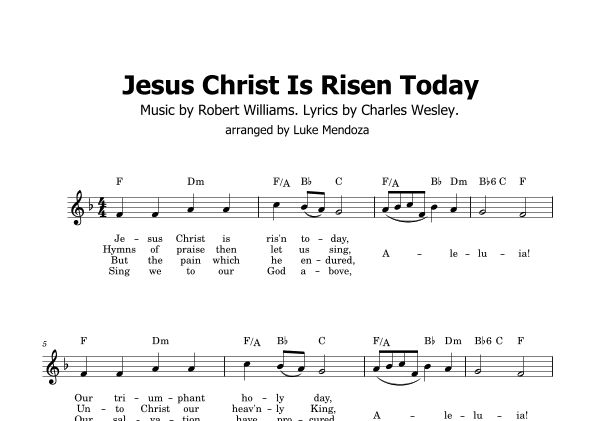 Jesus Christ is Risen Today (arr. Luke Mendoza)