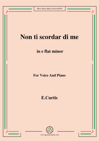 De Curtis-Non ti scordar di me in e flat minor (arr. MSM)