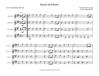 Bread And Roses (arr. Dominic Meccia)