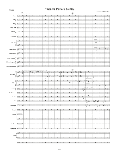 American Patriotic Medley  (Concert Band and Organ) (arr. Clark Cothern)