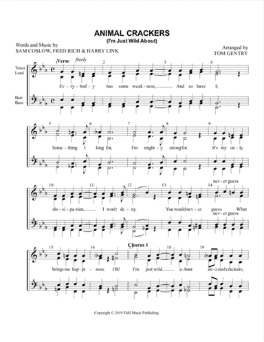 Animal Crackers (arr. Tom Gentry)
