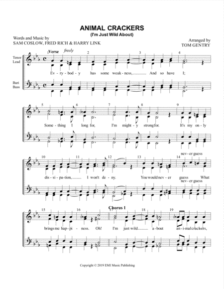 Animal Crackers (arr. Tom Gentry)