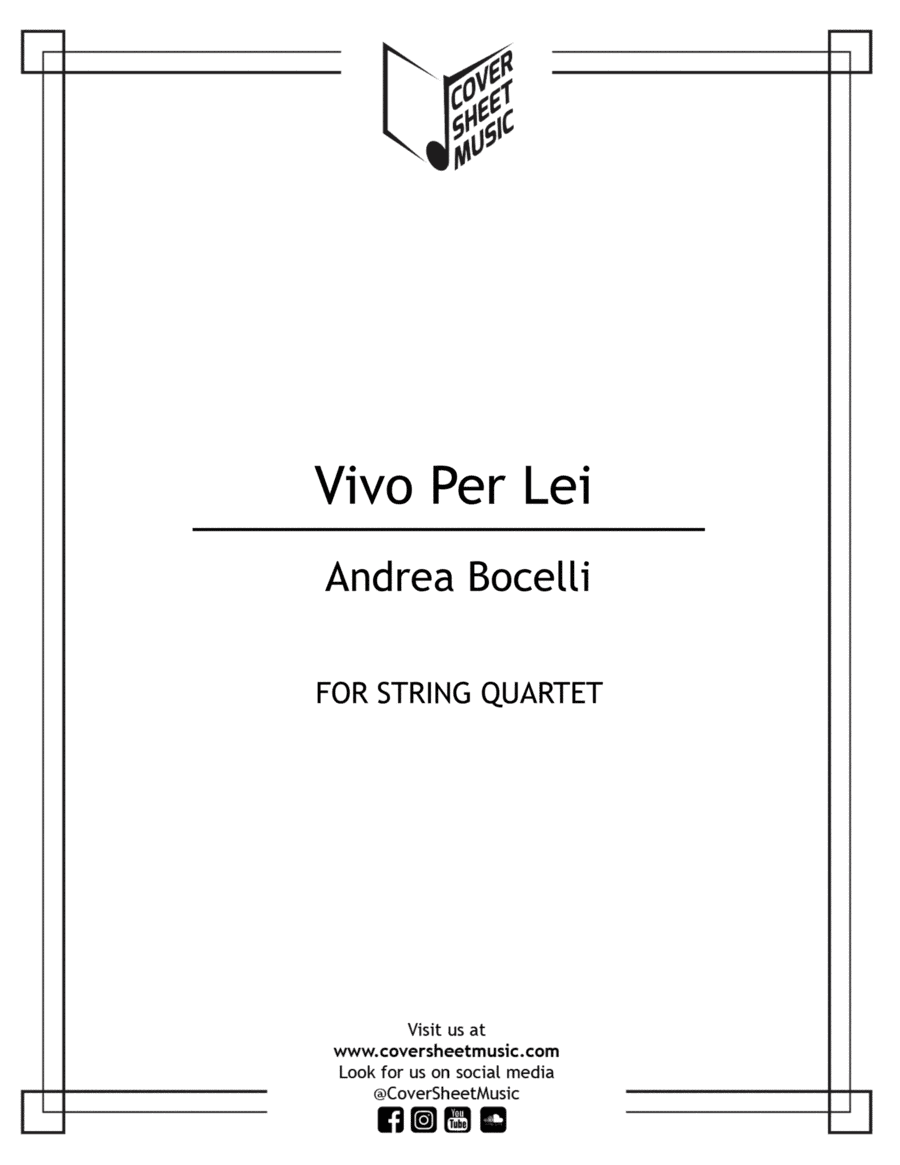 Vivo Per Lei (arr. Jose Quintana)
