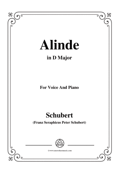 Schubert-Alinde,in D Major,Op.81,No.1,for Voice and Piano (arr. MSM)