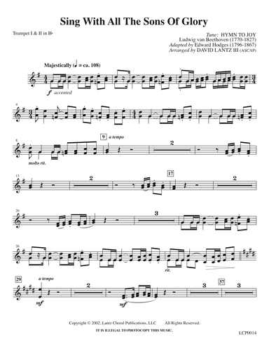 Sing With All the Sons of Glory (arr. David Lantz III)