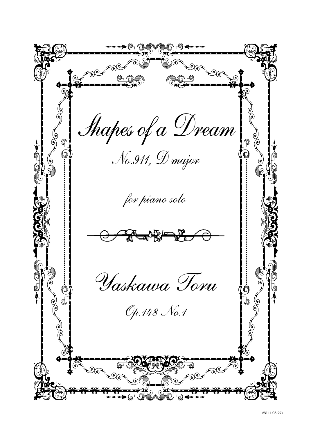 Shapes of a Dream No.911, D major, Op.148 No.1