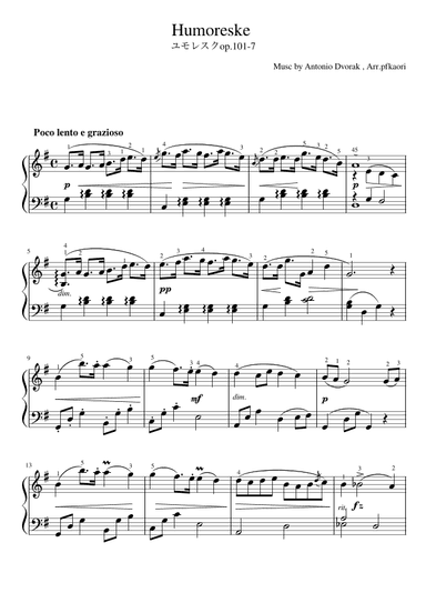 Humoreske (arr. pfkaori)