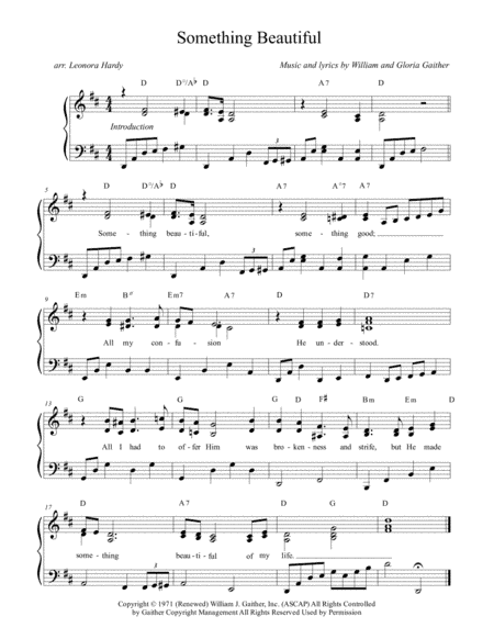 Something Beautiful (arr. Leonora Hardy)