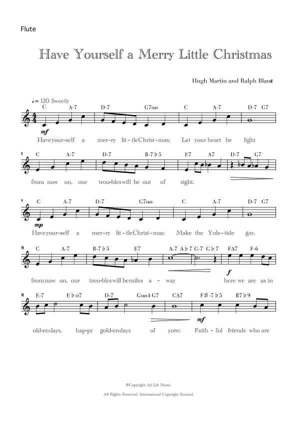 Have Yourself A Merry Little Christmas (arr. Music Ad Lib)