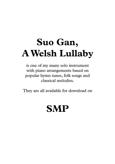 Suo Gan, A Welsh Lullaby, for Viola and Piano (arr. Nigel Williams)