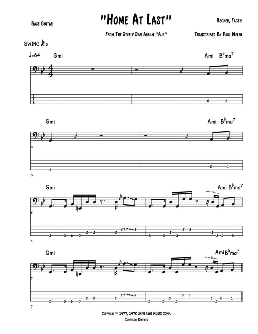 Home At Last (arr. Accubass)