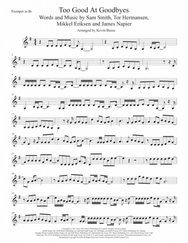 Too Good At Goodbyes (arr. Kevin Busse)