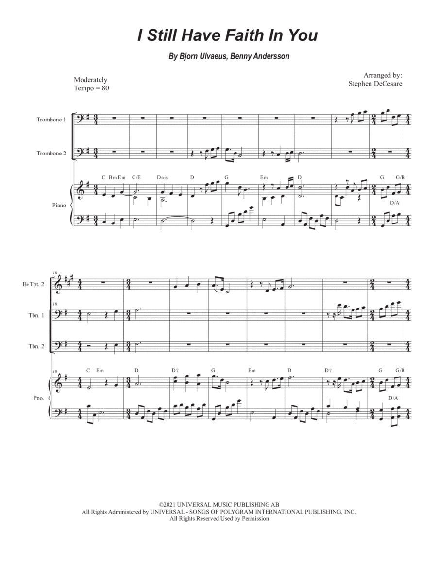 I Still Have Faith In You (arr. Stephen DeCesare)