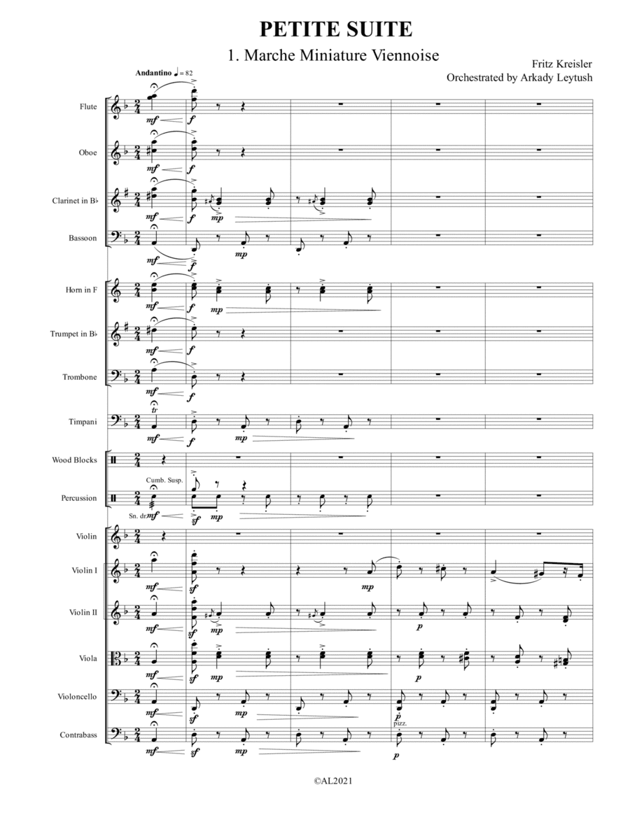 Fritz Kreisler - Petite Suite, "Marche Miniature Viennoise", "Syncopation", "Tambourin chinois", Orc