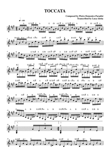 Toccata di Paradisi (arr. Luca Aletta)