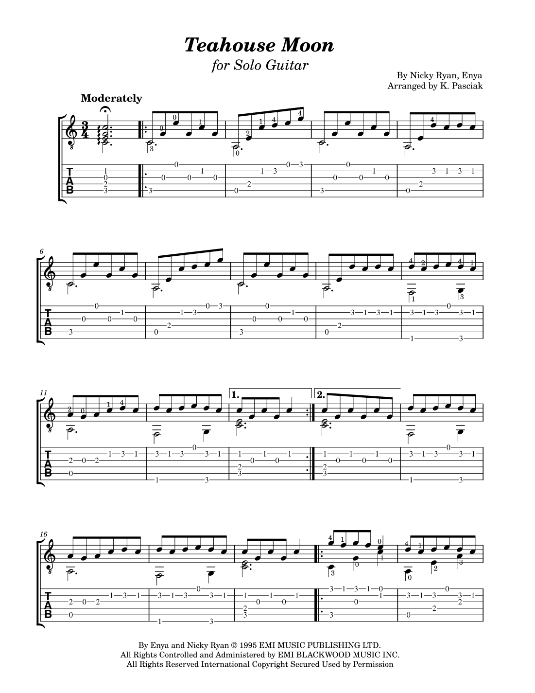 Teahouse Moon (arr. Kenneth Pasciak)