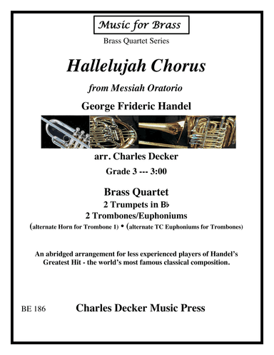 Hallelujah Chorus from Messiah for Brass Quartet (arr. Charles Decker)