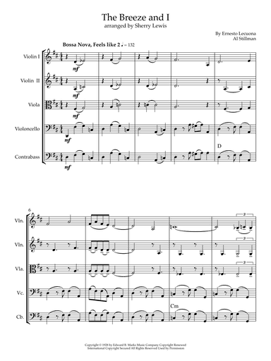 The Breeze And I (arr. Sherry Lewis)