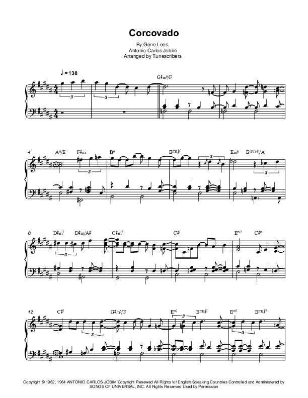 Corcovado (arr. Tunescribers)