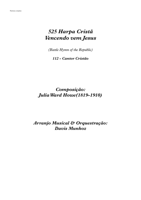 Battle Hymn of the Republic (Vencendo vem Jesus) (arr. Davis Munhoz)