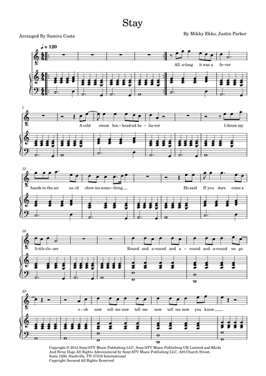 Stay (arr. Samira Costa)
