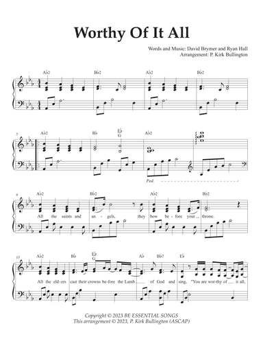 Worthy Of It All / The Blessing Medley (arr. P. Kirk Bullington, ASCAP)