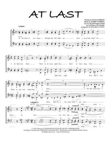 At Last (arr. David Wright)