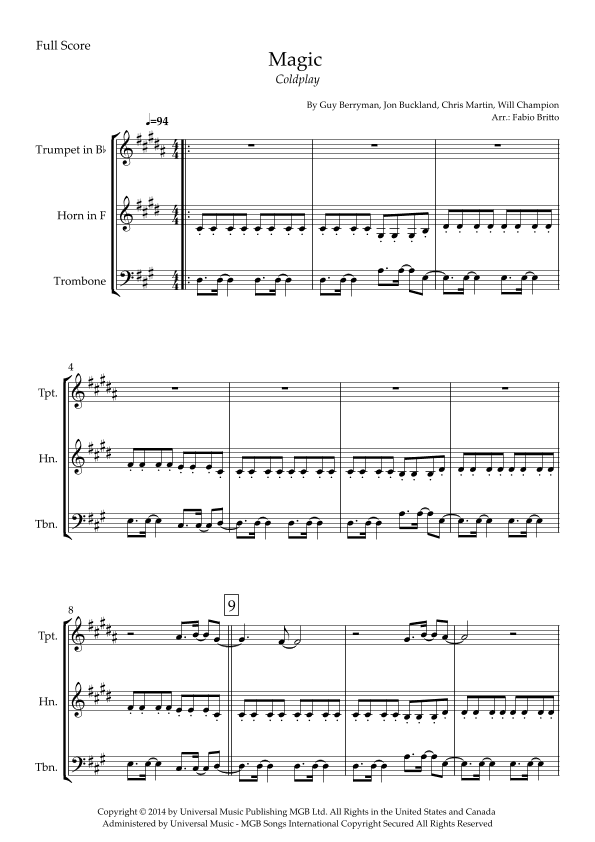 Magic (arr. Fabio Britto)