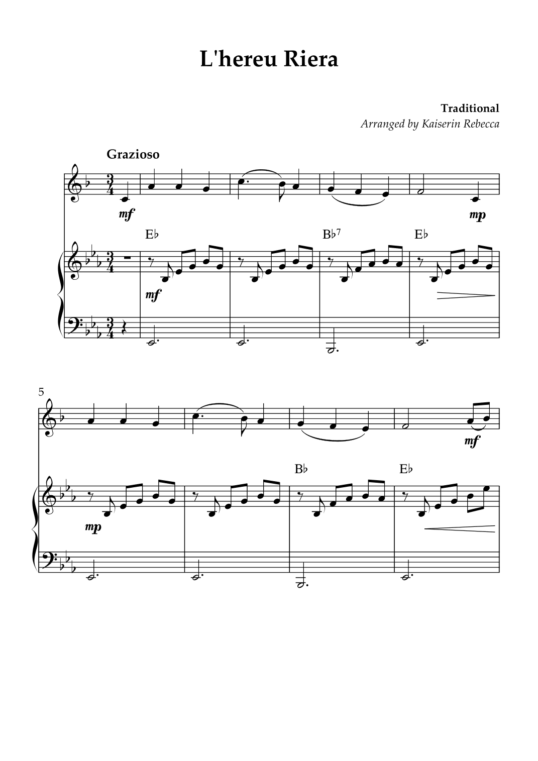 L'hereu Riera (arr. Kaiserin Rebecca)