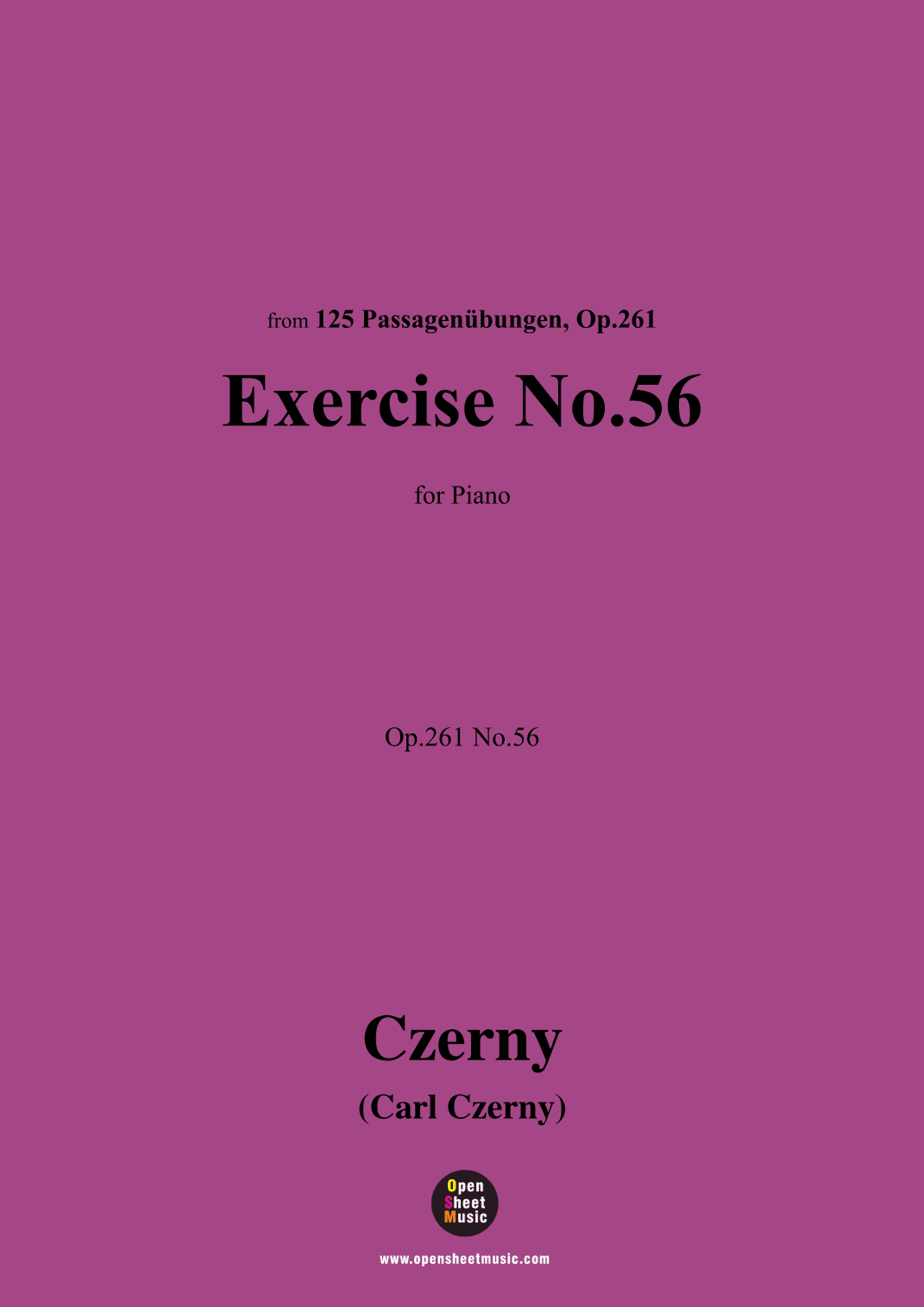 C. Czerny-Exercise No.56,Op.261 No.56 (arr. OSM Press)