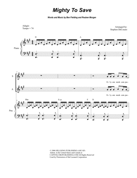 Mighty To Save (arr. Stephen DeCesare)