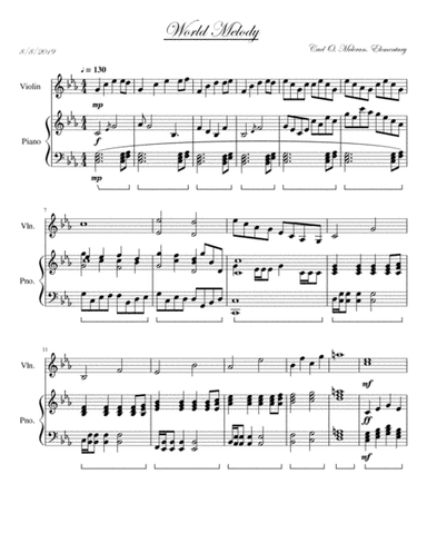 World Melody (Violin and Piano)