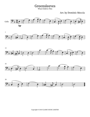 Greensleeves (arr. Dominic Meccia)