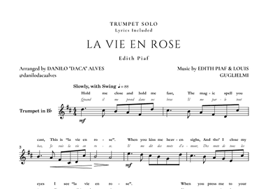 La Vie En Rose (arr. Danilo "Daca" Alves)