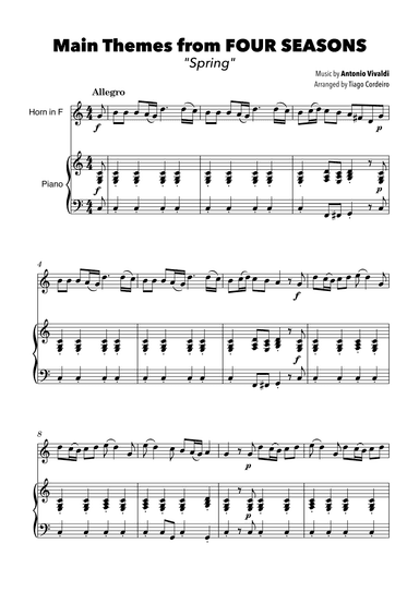 Main Themes from Four Seasons “Spring” (arr. Tiago Cordeiro)