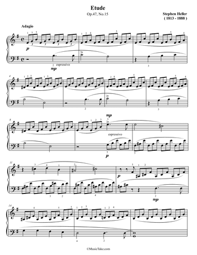 Heller Etude in E minor Op.47 No.15 (arr. Ben Choupak)