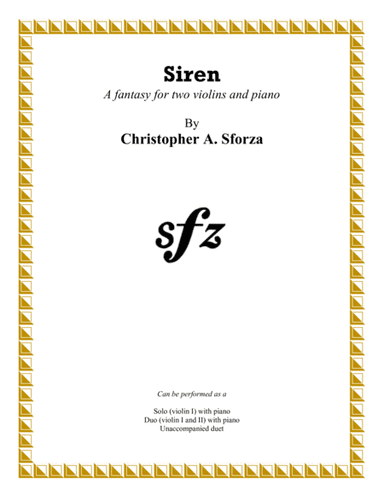Siren, for two violins and piano