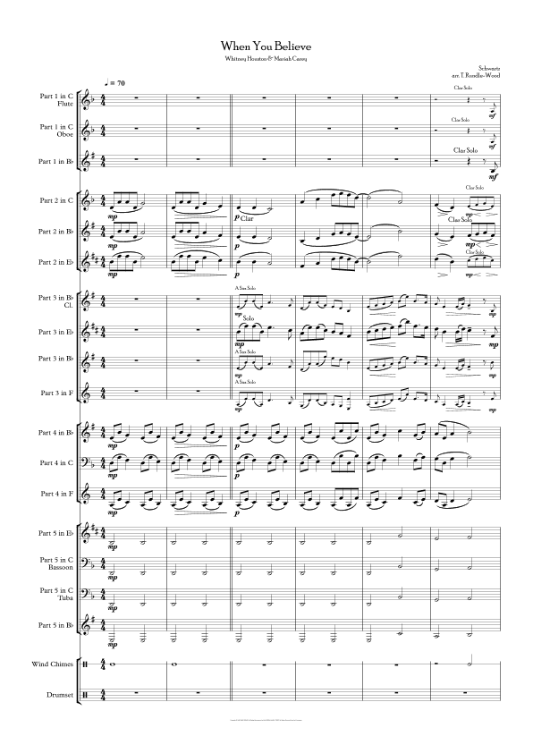 When You Believe (arr. Tom Rundle-Wood)