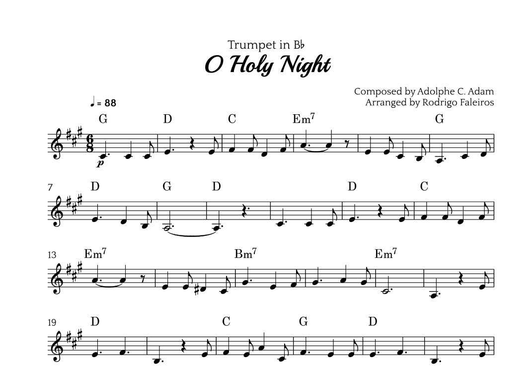 O Holy Night (arr. Rodrigo Faleiros)