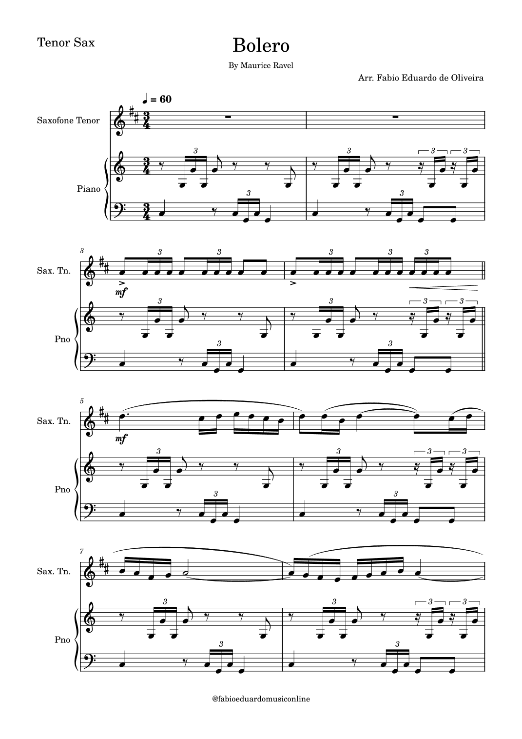 Bolero (Ravel) (arr. Fabio Eduardo de Oliveira)