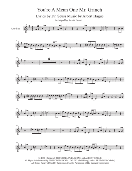 You're A Mean One, Mr. Grinch (arr. Kevin Busse)
