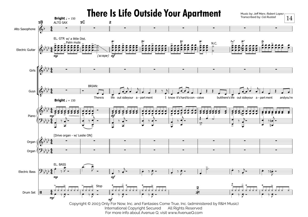There Is Life Outside Your Apartment - Score Only (arr. Cal Rustad)