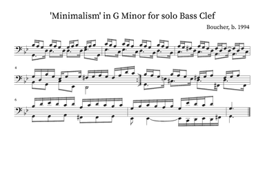 'Minimalism' in g minor