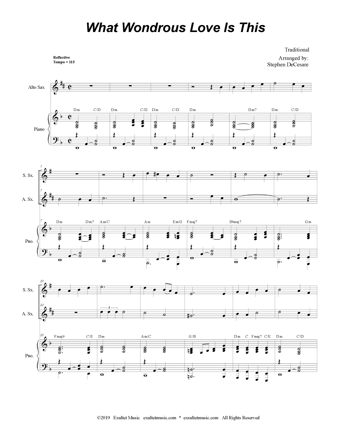 What Wondrous Love Is This (Duet for Soprano and Alto Saxophone) (arr. Stephen DeCesare)