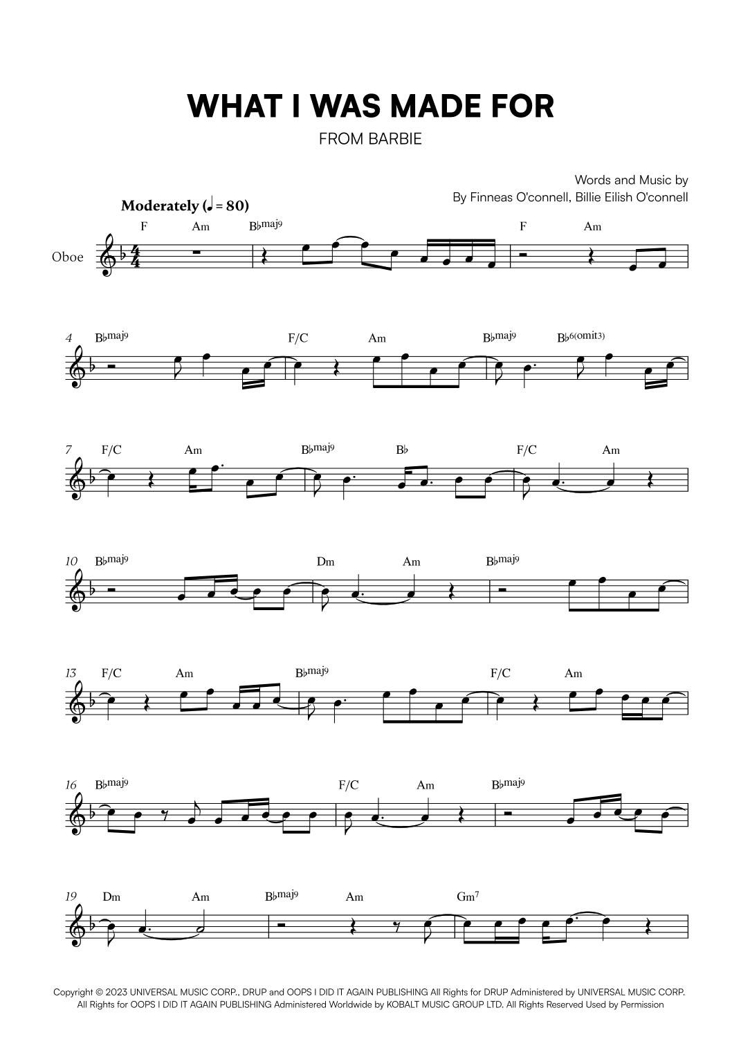 What Was I Made For? (arr. Cadenza Editions)