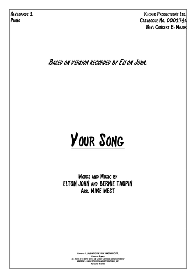 Your Song (arr. Mike West)