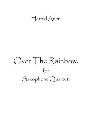 Over The Rainbow (arr. Spence Bundy)