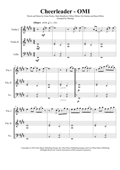 Cheerleader (arr. Marmpy)
