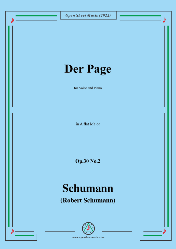 Schumann-Der Page,Op.30 No.2,in A flat Major (arr. OSM Press)